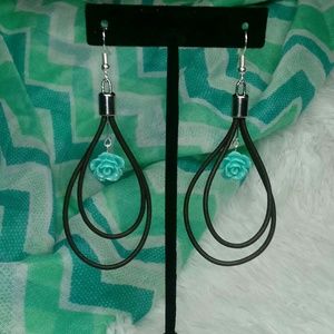 Leather Fish Hook Earrings